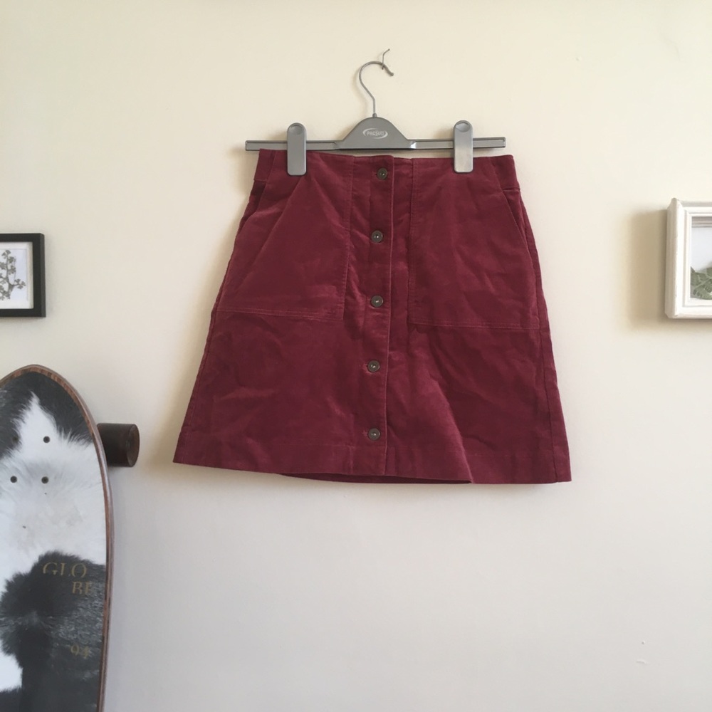 Corduroy mini skirt